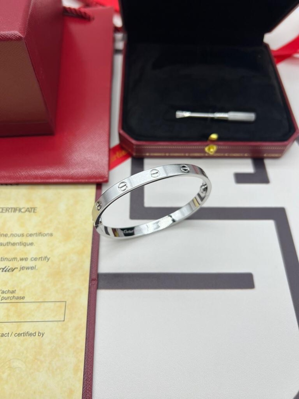 Silver Bracelet with screw